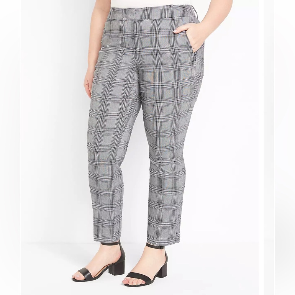 Plus Size Lane Bryant Signature Fit Slim Allie Plaid Pants